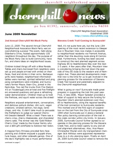 Cherryhill Newsletter - Summer 2009
