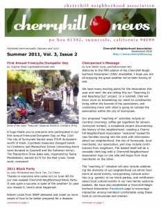Cherryhill Newsletter - Summer 2011