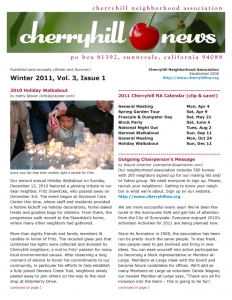 Cherryhill Newsletter - Winter 2011