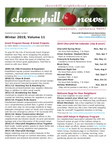 Cherryhill Newsletter - Winter 2019
